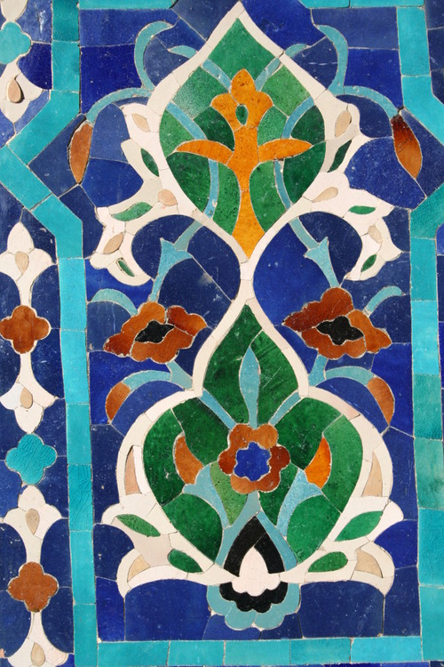 Détail mosaïque de la mosquée de Tamerlan